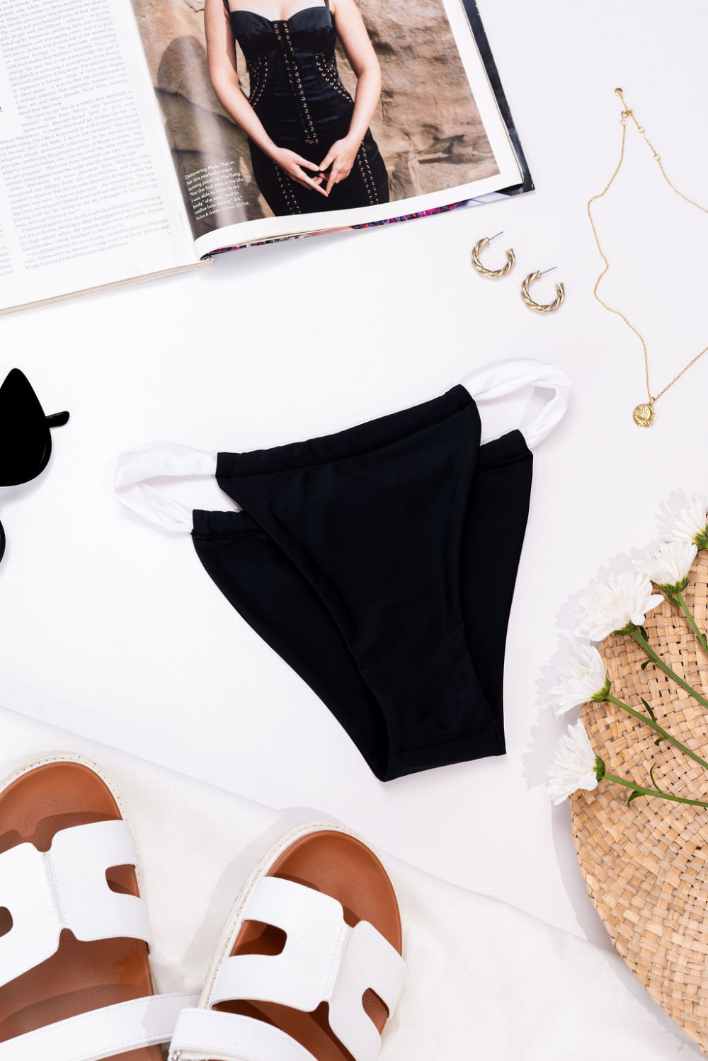 Siren Bikini Bottoms - Caviar Pearl