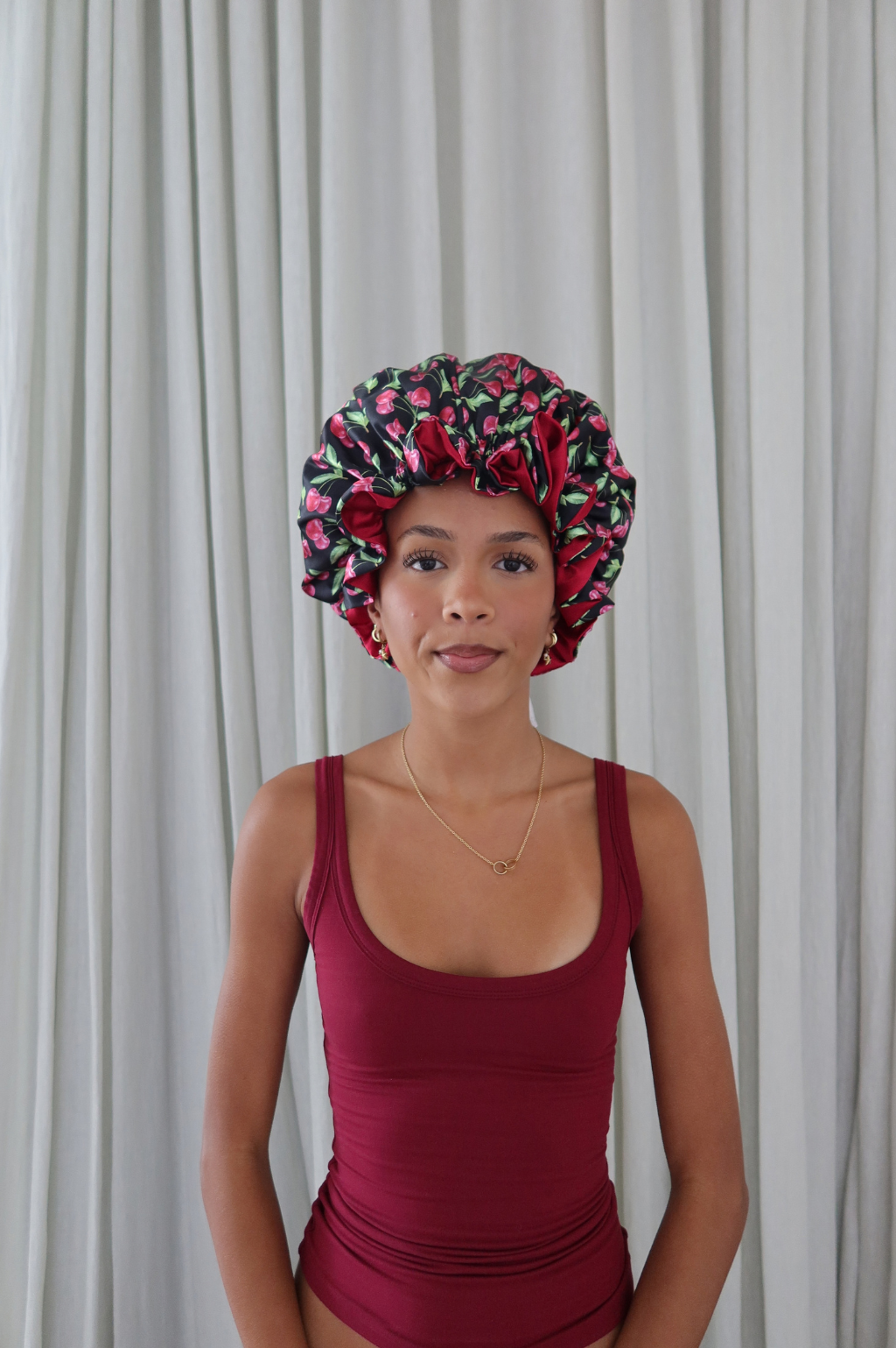 Silk Dreams Bonnet - Cherry