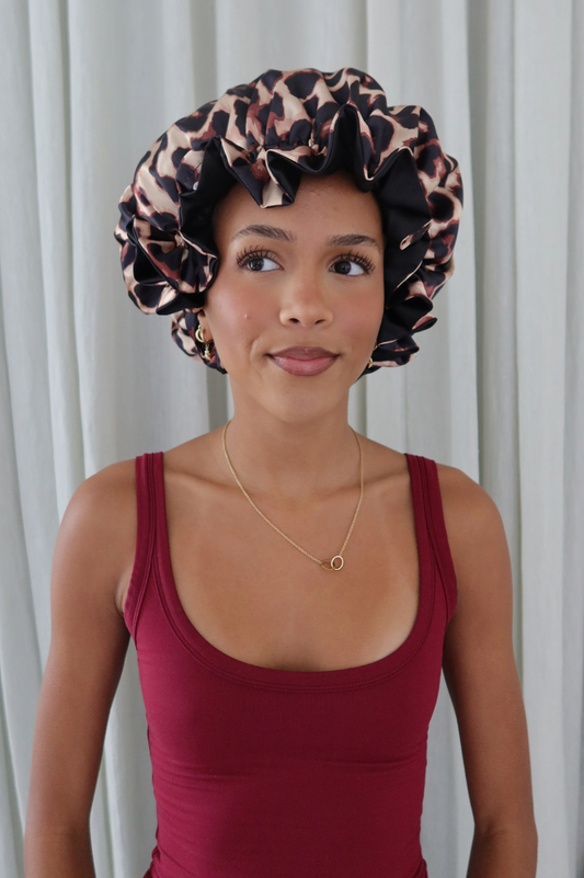 Silk Dreams Bonnet - Leopard