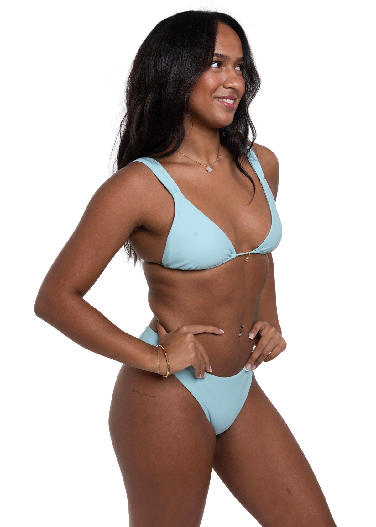 Goldi Triangle Top - Tidal Teal